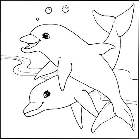 Dolphin coloring pages