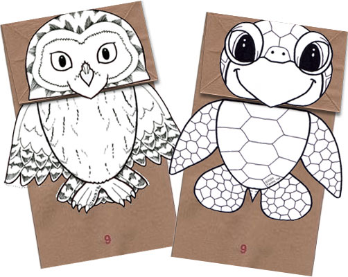 Paper Bag Puppets Craft - Enchanted Learning Software